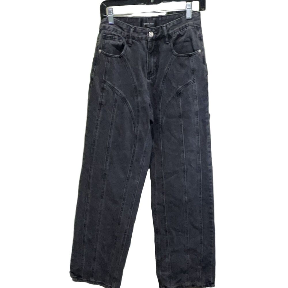 WHITE FOX Women's Black High Rise Jeans Size S 26in Waist Regular Fit Denim